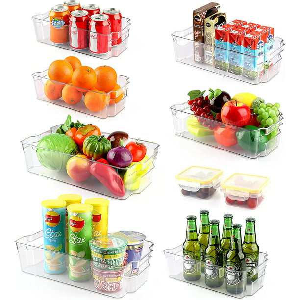 Clear Plastic Pantry Food Storage Rack Best Refrigerator Organizer Bins